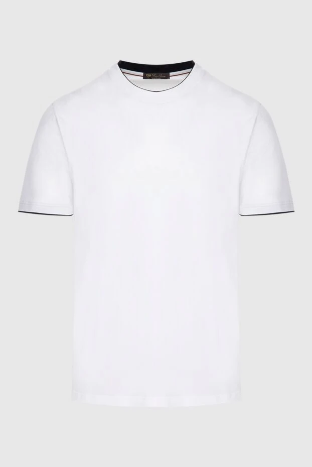 Loro Piana мужские футболка из хлопка белая мужская купить с ценами и фото 173970 - фото 1