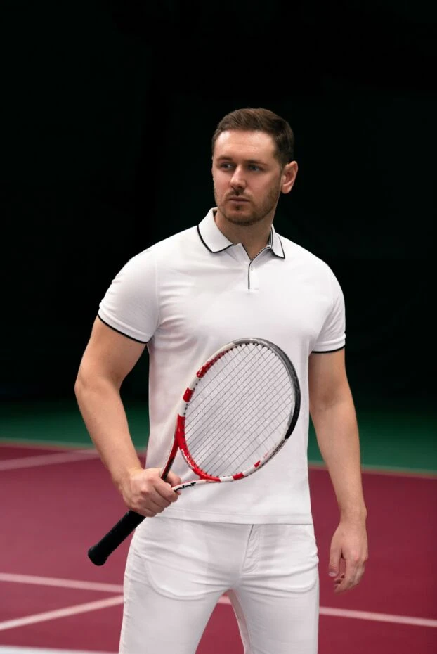 Loro Piana white polo shirt with contrast piping for men 173971 - photo 2