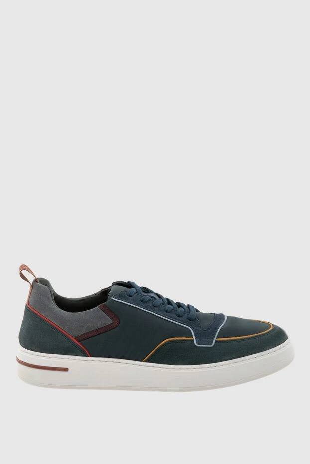 Gray nubuck sneakers for men