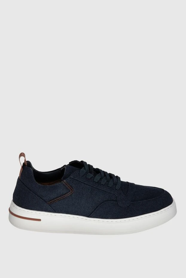 Loro Piana man blue cotton sneakers for men buy with prices and photos 173997 - photo 1
