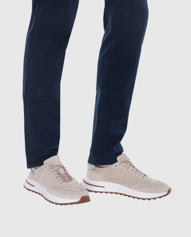 Loro Piana мужские кроссовки из нубука серые мужские купить с ценами и фото 174006 - фото 2