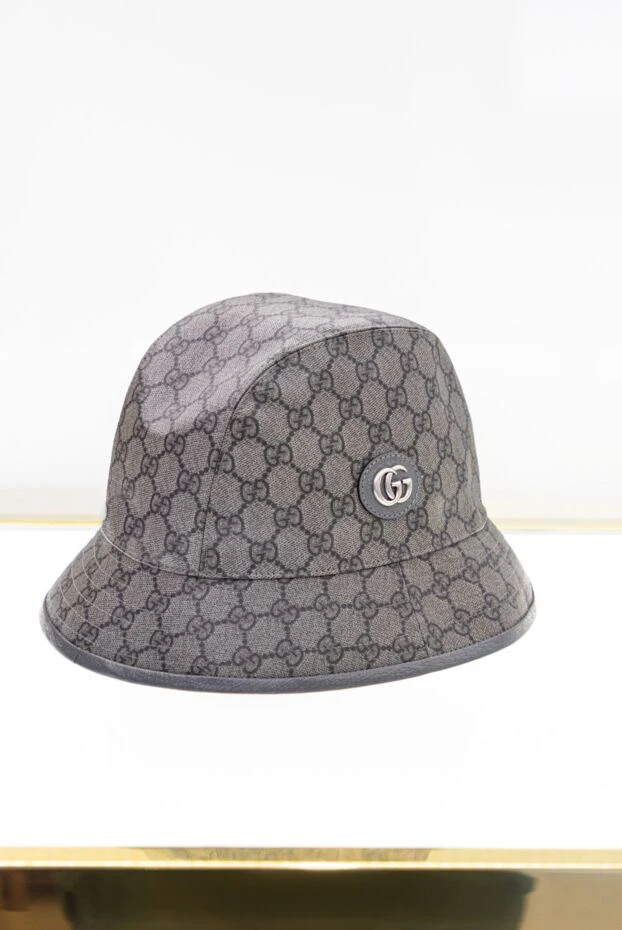 Gucci panama men's brown with logo and print 174024 - photo 2