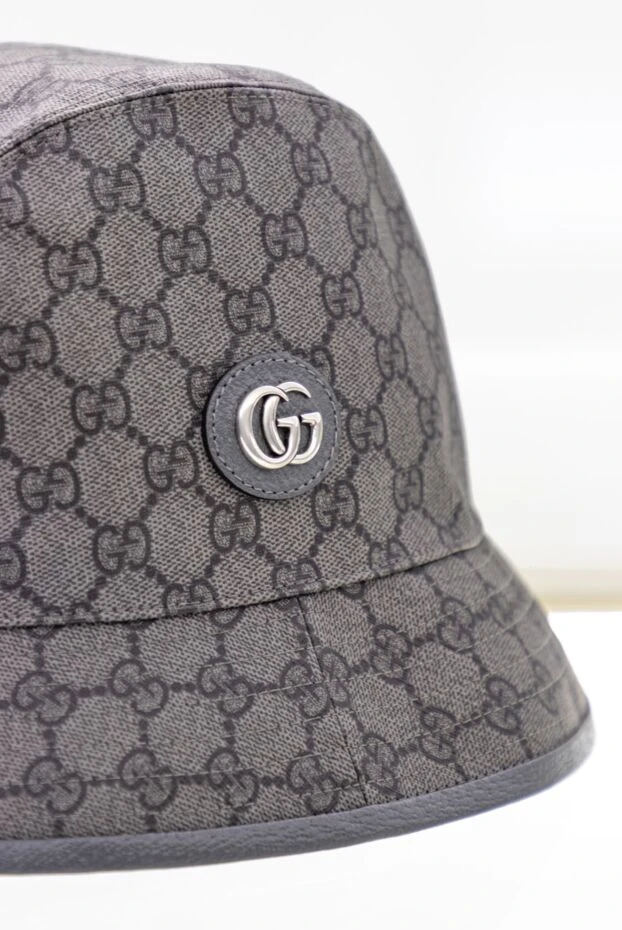 Gucci panama men's brown with logo and print 174024 - photo 3