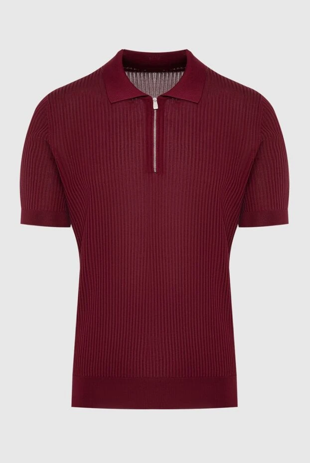 Corneliani man silk polo red for men 174028 - photo 1