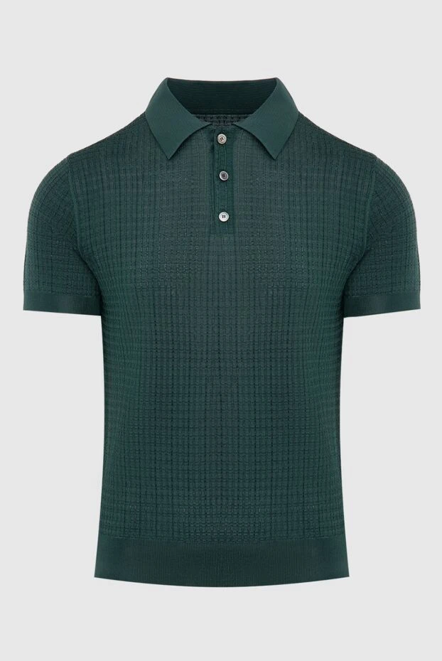 Corneliani man silk polo green for men 174032 - photo 1