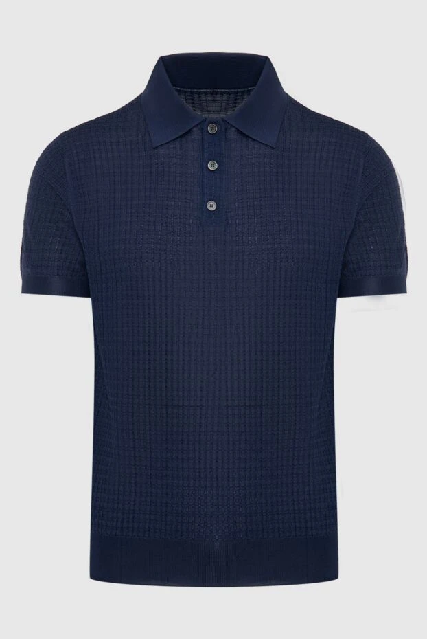 Corneliani man silk polo blue for men 174034 - photo 1