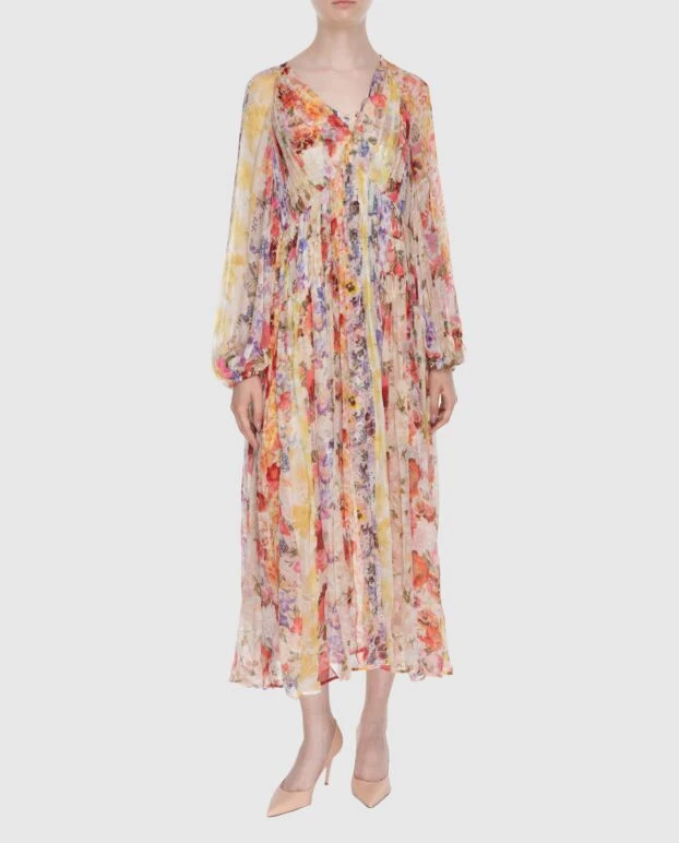 Zimmermann beige women's dress with long sleeves and floral print 174043 - photo 2