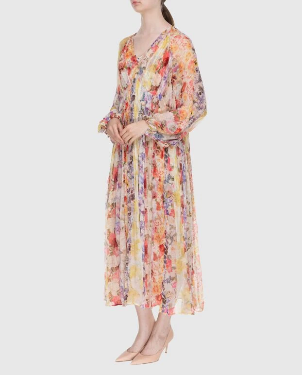 Zimmermann beige women's dress with long sleeves and floral print 174043 - photo 3