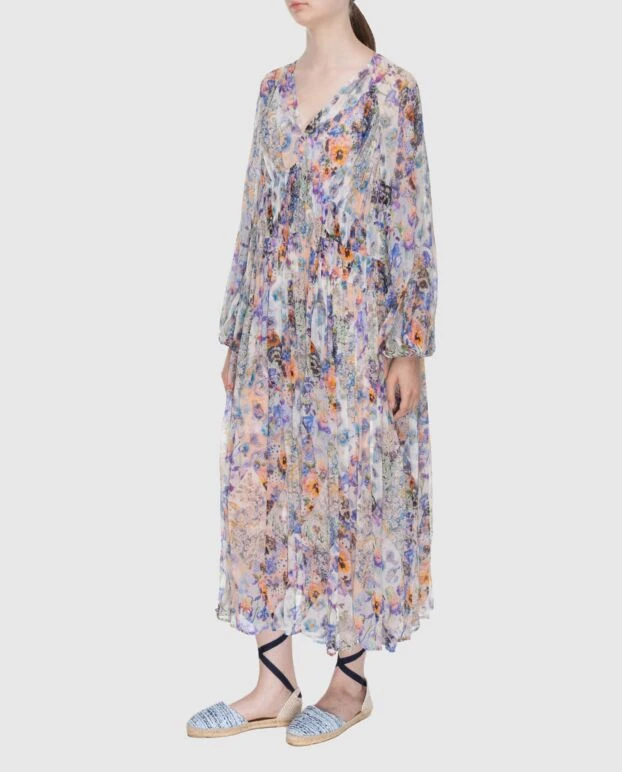 Zimmermann women's dress purple with long sleeves and floral print 174044 - photo 3