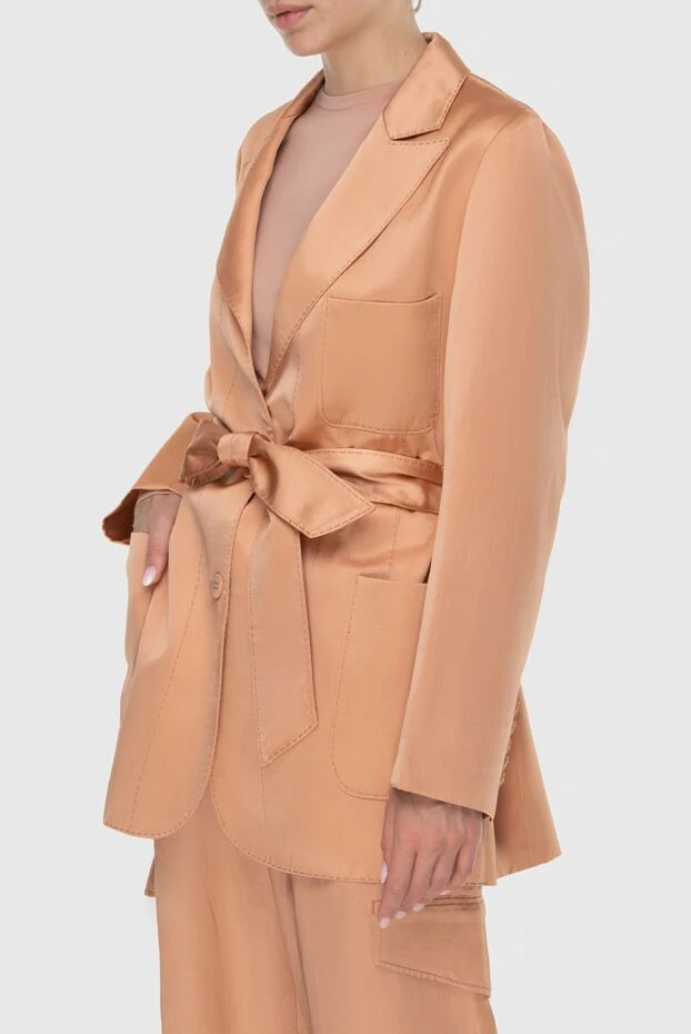 Zimmermann long women's brown jacket with belt 174059 - photo 3