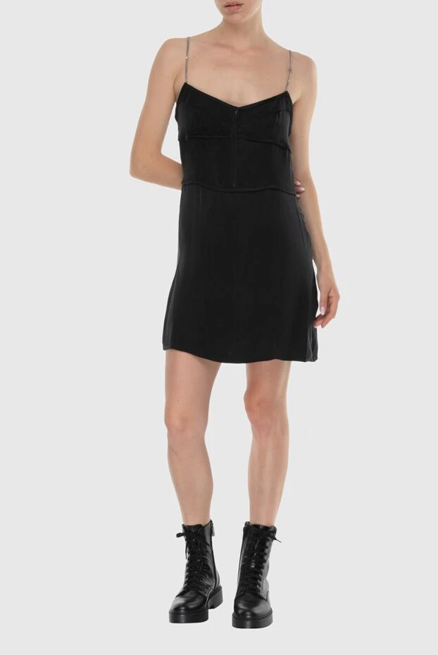 Palm Angels woman black cupro dress for women 174072 - photo 2