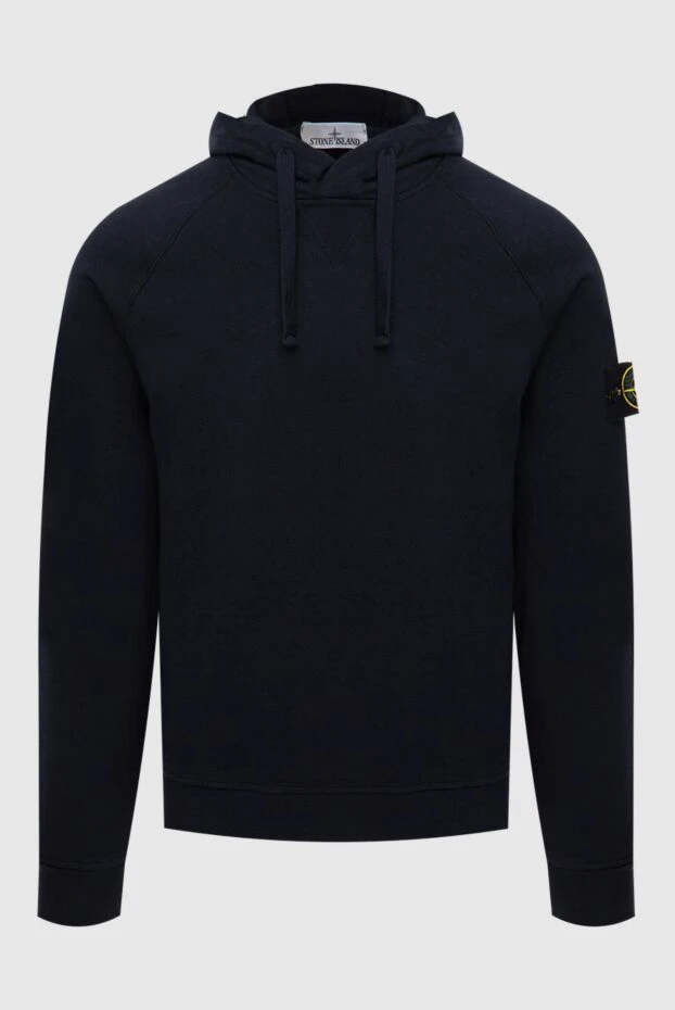 Stone Island мужские худи из хлопка синяя мужские 174088 - фото 1