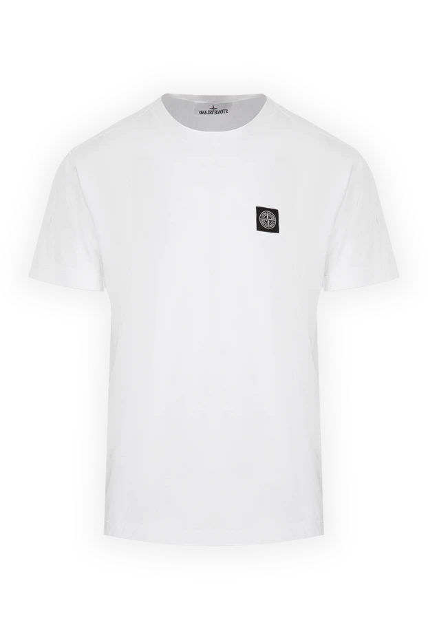 Stone Island чоловічі футболка з бавовни біла чоловіча купити фото з цінами 174092 - фото 1