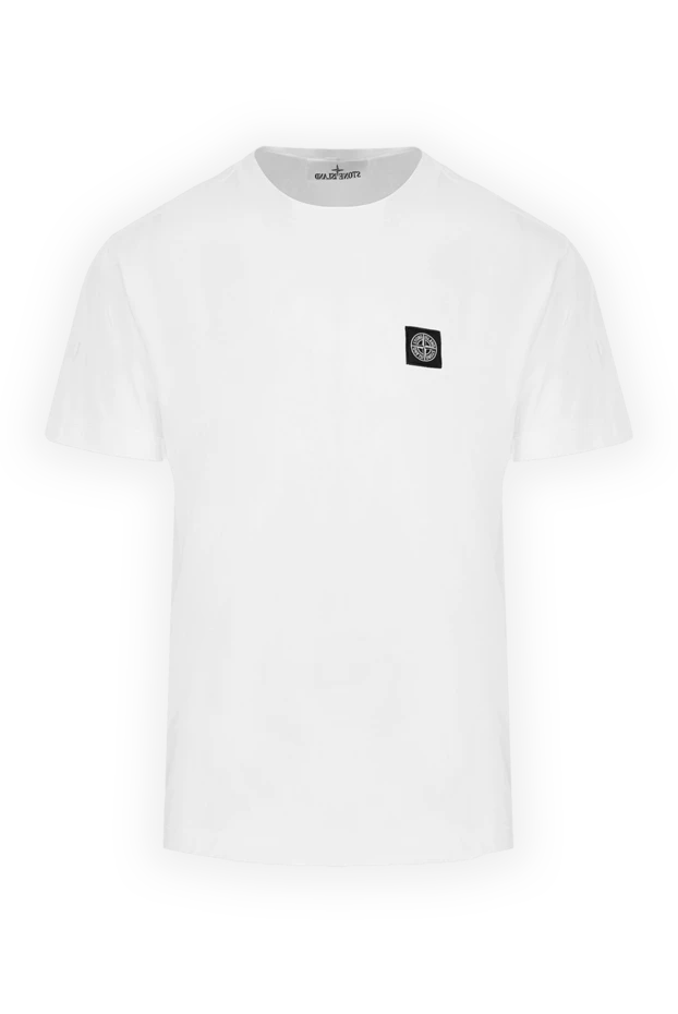 Stone Island man white cotton t-shirt for men buy with prices and photos 174092 - photo 1