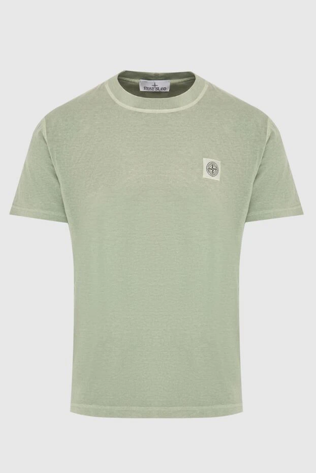Stone Island мужские футболка из хлопка зеленая мужская купить с ценами и фото 174096 - фото 1