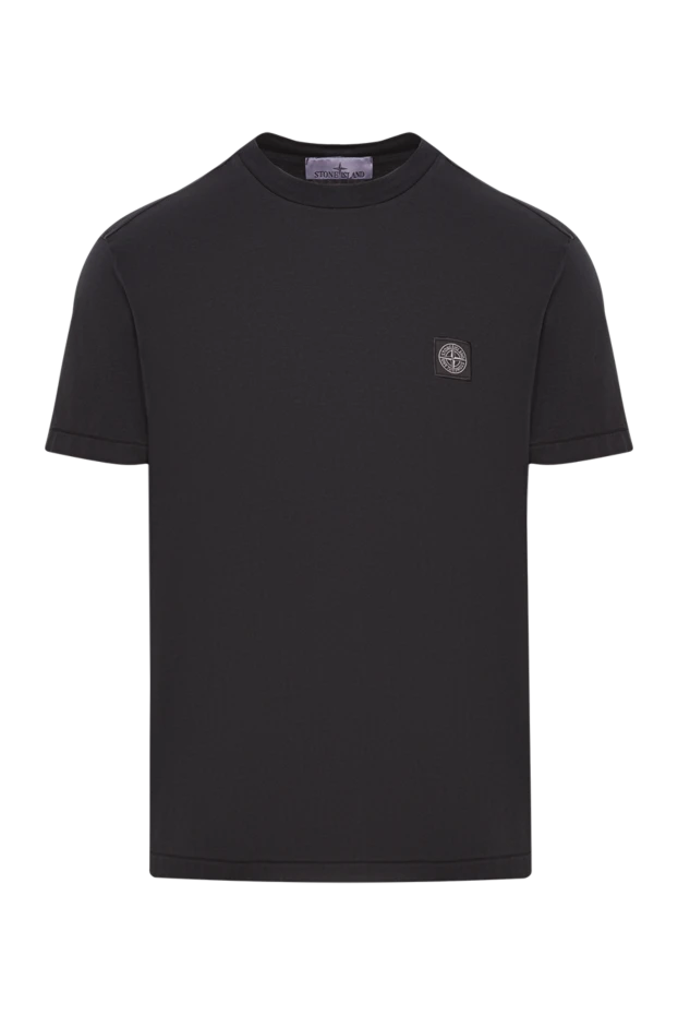 Футболка із зеленої бавовни з патчем на грудях - фото 1