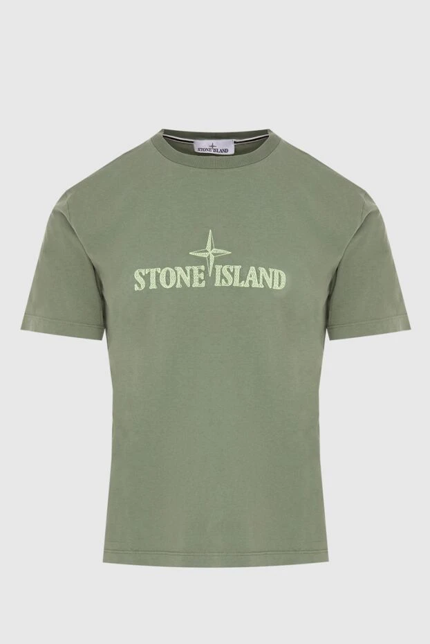 Stone Island мужские футболка из хлопка зеленая мужская купить с ценами и фото 174097 - фото 1