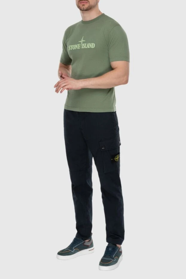 Stone Island man green cotton t-shirt for men buy with prices and photos 174097 - photo 2