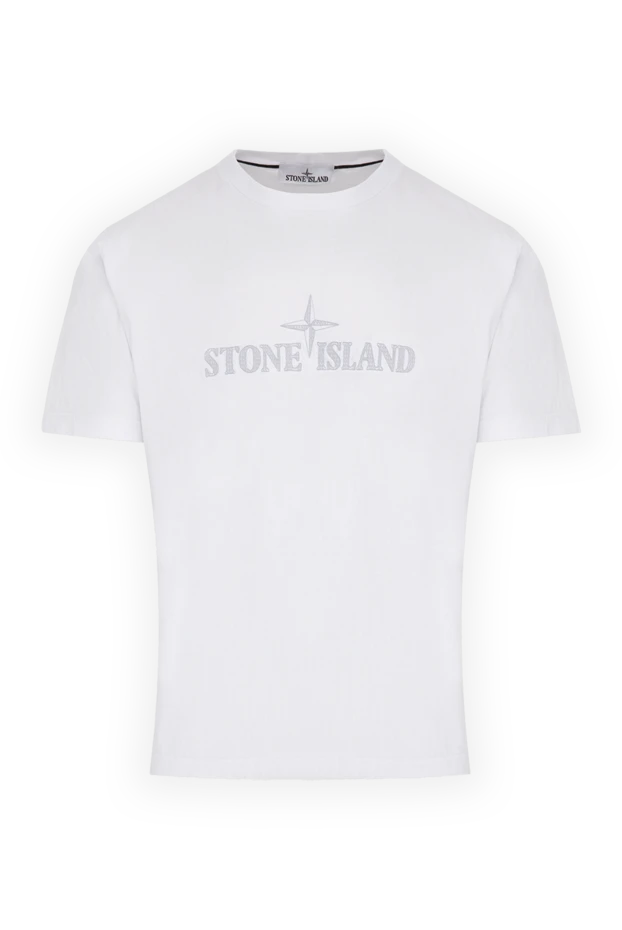Stone Island чоловічі футболка з бавовни біла чоловіча купити фото з цінами 174098 - фото 1