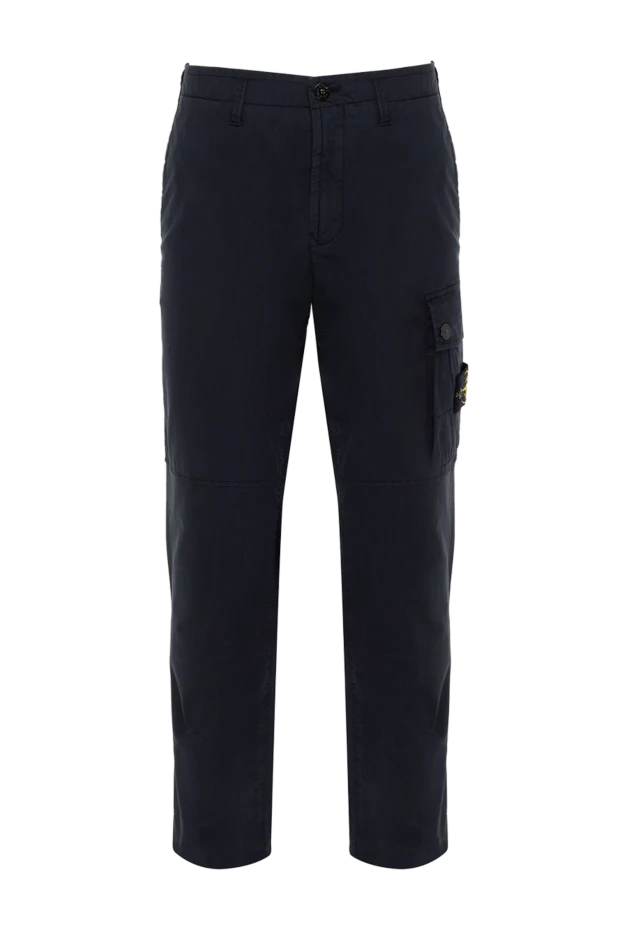 Stone Island мужские брюки из хлопка синие мужские 174099 - фото 1