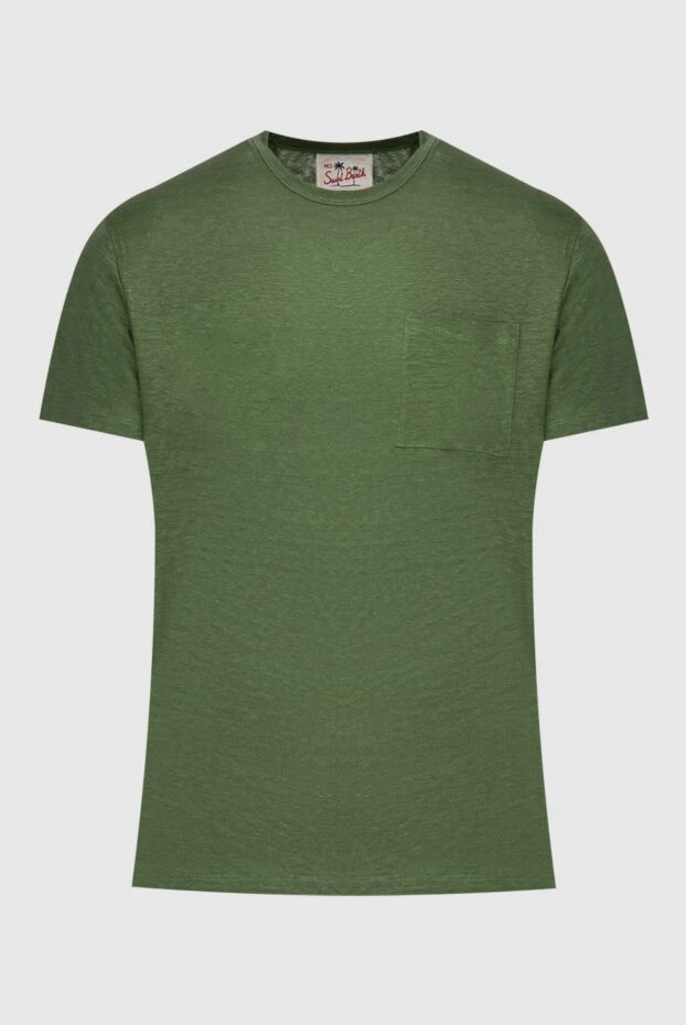 MC2 Saint Barth мужские футболка из льна зеленая мужская купить с ценами и фото 174108 - фото 1