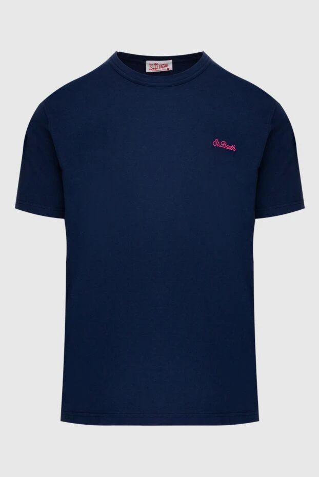 MC2 Saint Barth dark blue cotton t-shirt with st. barth embroidery 196565 - photo 1