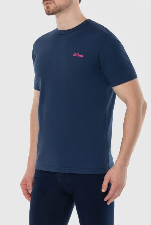 MC2 Saint Barth dark blue cotton t-shirt with st. barth embroidery 196565 - photo 3