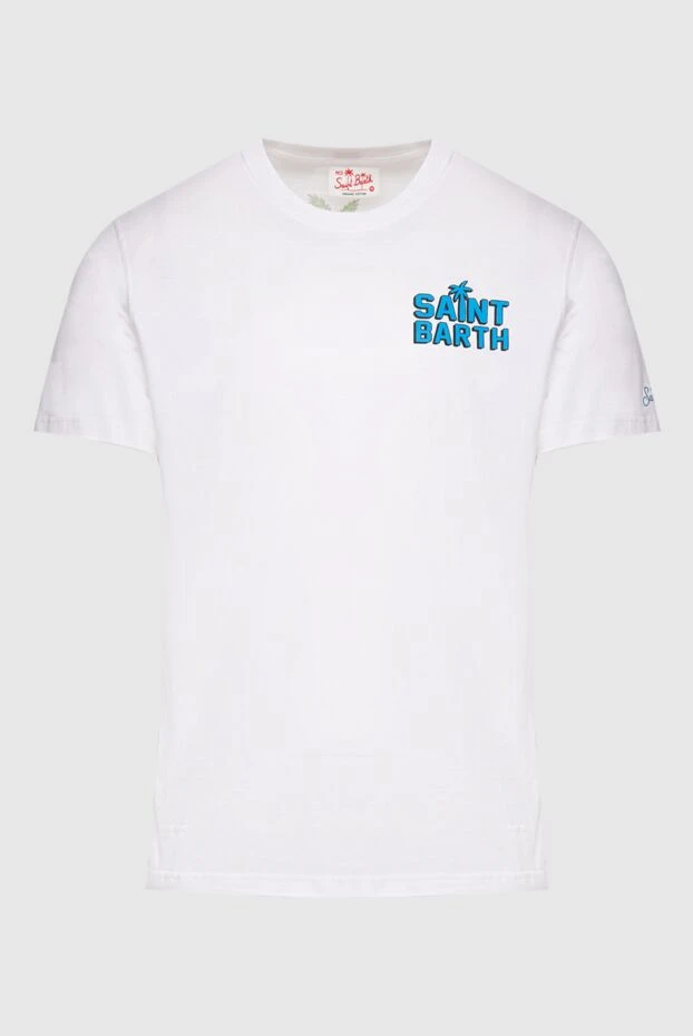MC2 Saint Barth мужские футболка из хлопка белая мужская купить с ценами и фото 174118 - фото 1