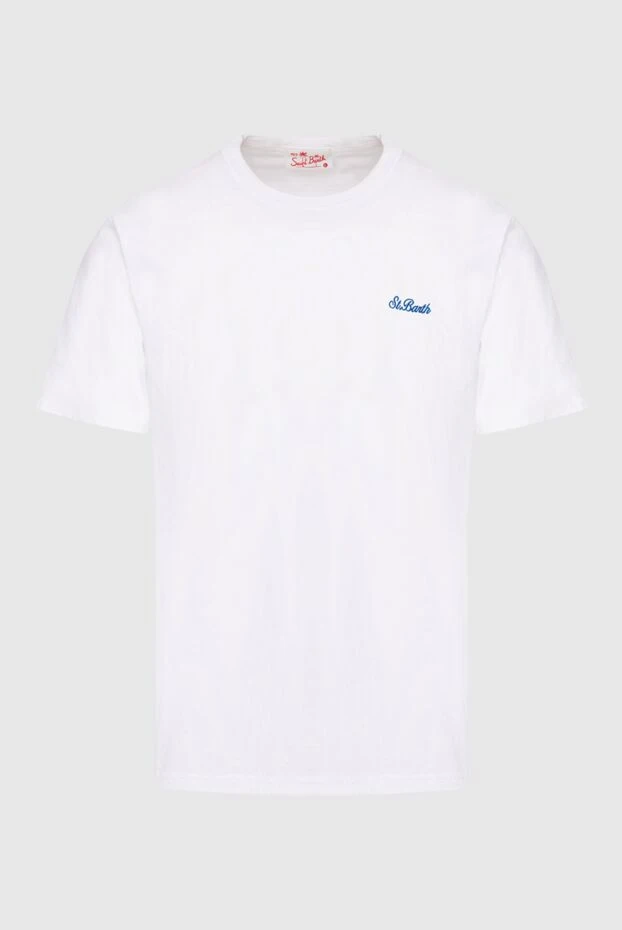 MC2 Saint Barth мужские футболка из хлопка белая мужская купить с ценами и фото 174121 - фото 1