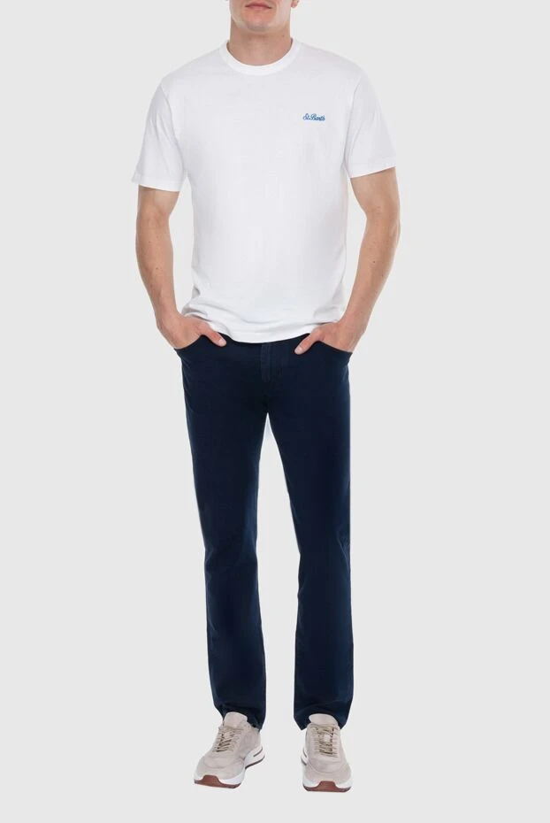 MC2 Saint Barth мужские футболка из хлопка белая мужская купить с ценами и фото 174121 - фото 2