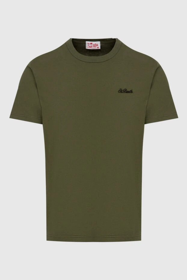 MC2 Saint Barth olive cotton t-shirt with chest embroidery 196563 - photo 1