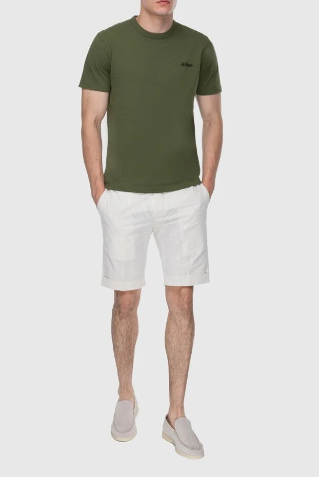 MC2 Saint Barth olive cotton t-shirt with chest embroidery 196563 - photo 2