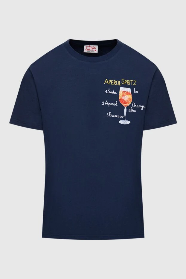 MC2 Saint Barth dark blue cotton t-shirt with aperol cocktail print 196564 - photo 1