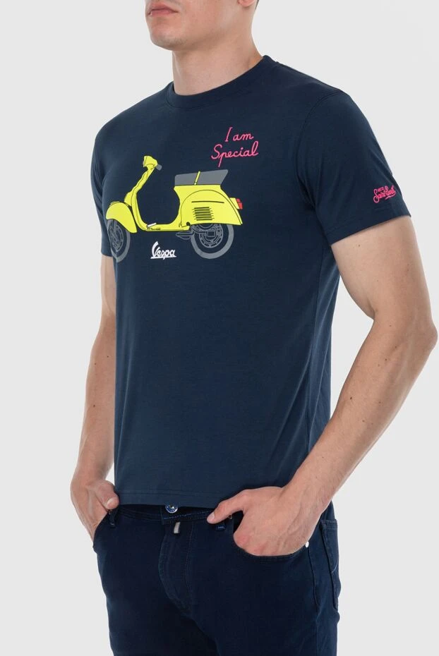 MC2 Saint Barth t-shirt with vespa graphics on the chest and a bright accent in the form of an embroidered phrase 196562 - photo 3