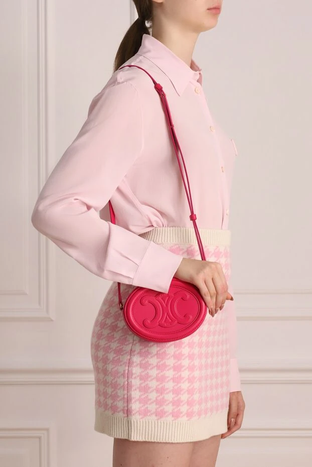 Celine женские сумка из кожи розовая женская купить с ценами и фото 174159 - фото 2
