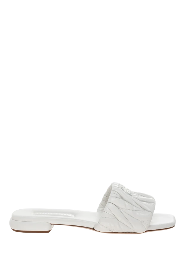 Miu Miu woman white leather flip-flops for women buy with prices and photos 174200 - photo 1