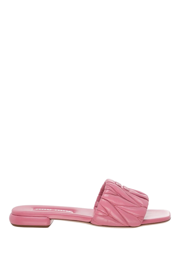 Miu Miu woman pink leather flip-flops for women buy with prices and photos 174201 - photo 1