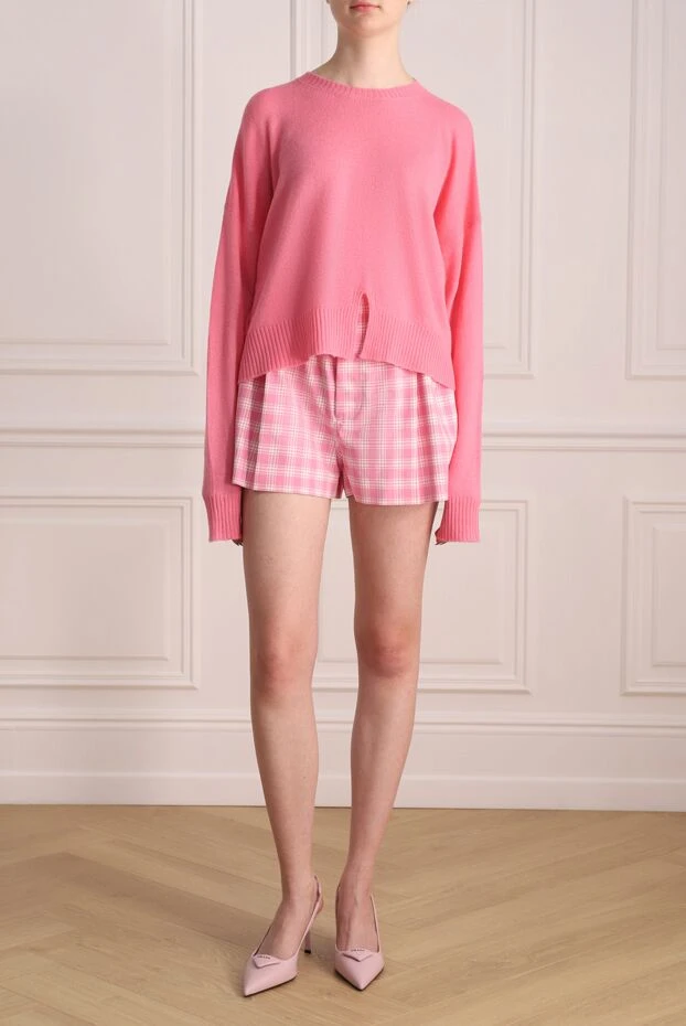 Miu Miu женские свитер из кашемира розовый женский купить с ценами и фото 174217 - фото 2
