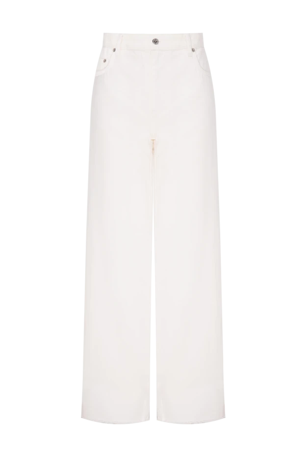 Miu Miu woman white cotton jeans for women 174220 - photo 1