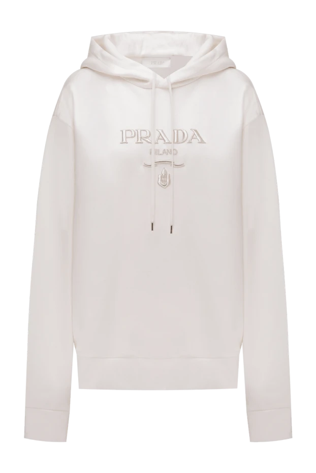 Prada woman men's hoodie made of cotton and polyamide, white buy with prices and photos 174231 - photo 1