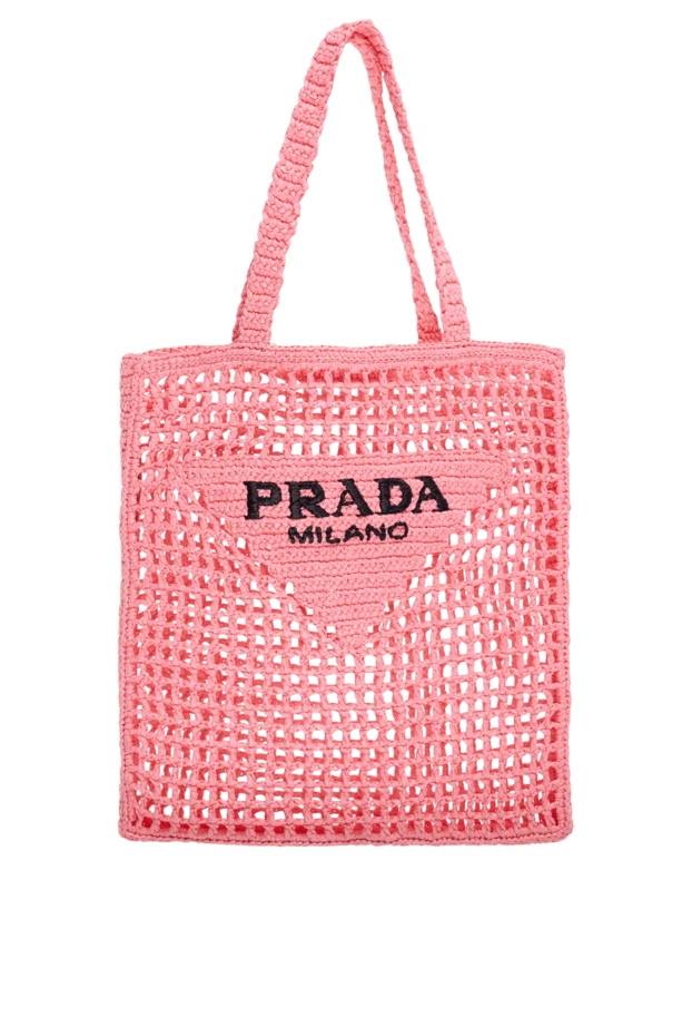 Prada женские сумка из рафии розовая женская купить с ценами и фото 174236 - фото 1