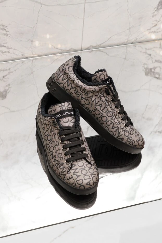 Snickers made of cotton and polyester gray men's - photo 2