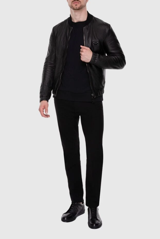 Dolce & Gabbana чоловічі куртка зі шкіри чорна чоловіча купити фото з цінами 174274 - фото 2