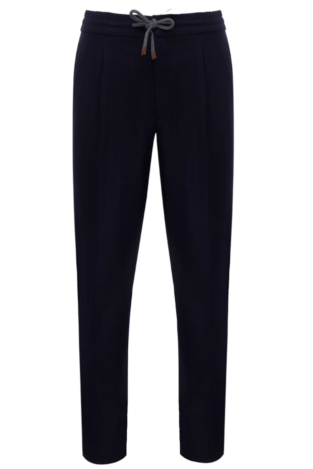 Brunello Cucinelli men's blue woolen pants 174290 - photo 1