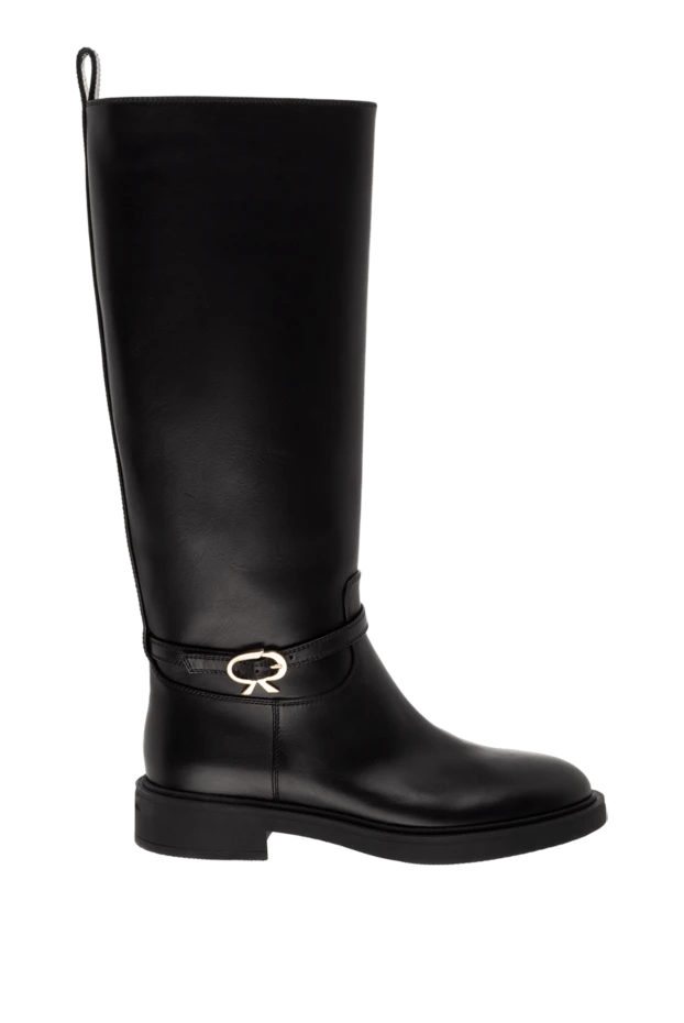 Gianvito Rossi woman black leather boots for women buy with prices and photos 174302 - photo 1