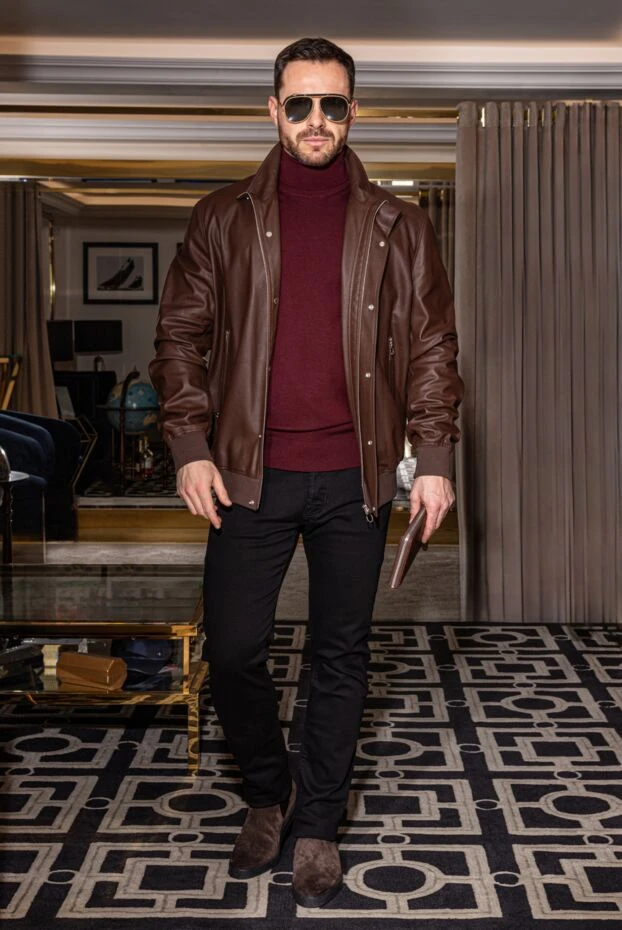 Santoni brown suede boots for men 174309 - photo 2