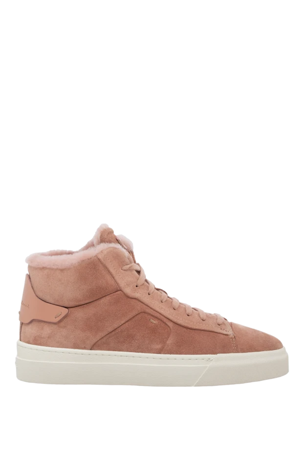 Santoni pink suede sneakers for women 174312 - photo 1