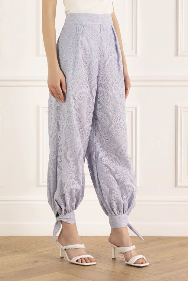 Zimmermann women's blue pants made of cotton and nylon 174321 - photo 3