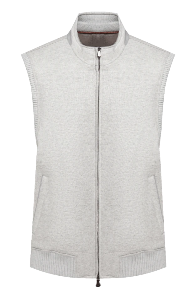 Enrico Mandelli cashmere vest gray for men 174332 - photo 1