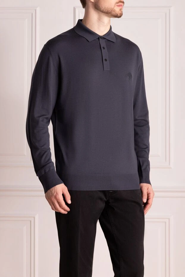 Stefano Ricci men's gray woolen polo with logo 174355 - photo 3